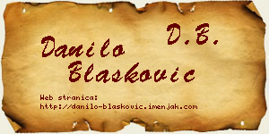 Danilo Blašković vizit kartica